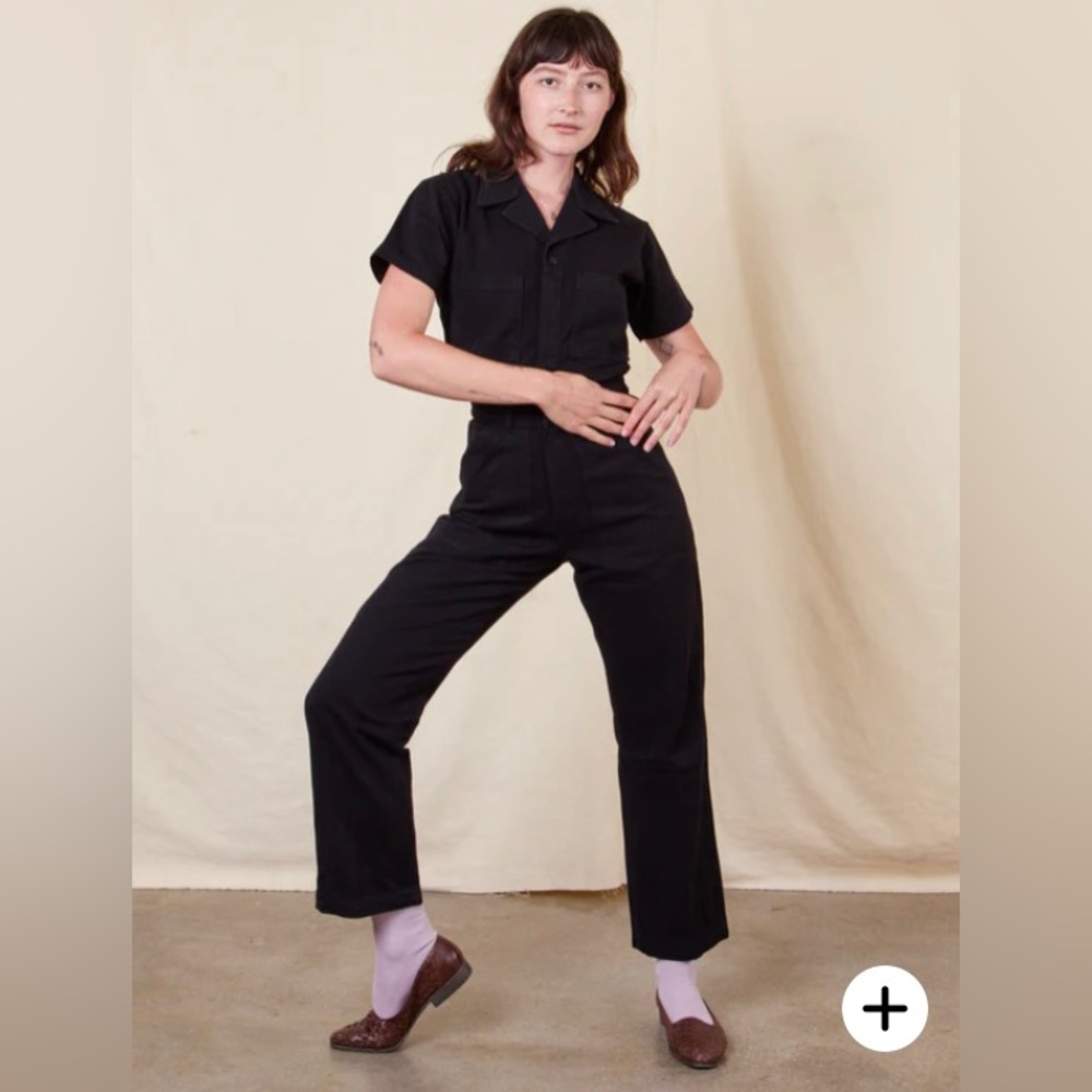 BIG BUD PRESS Short Sleeve Jumpsuit - black, M